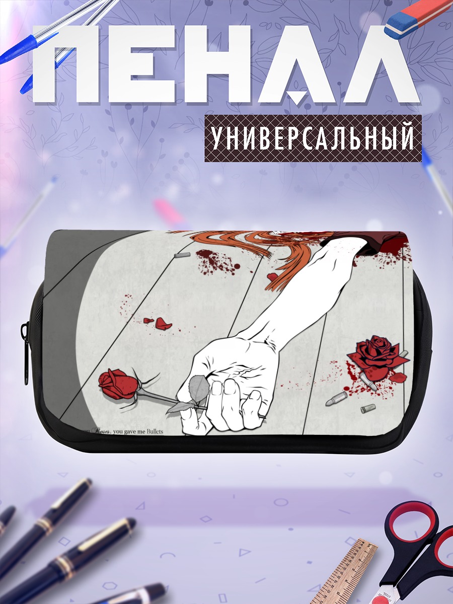 Пенал-косметичка Баду Нейлс с розой
