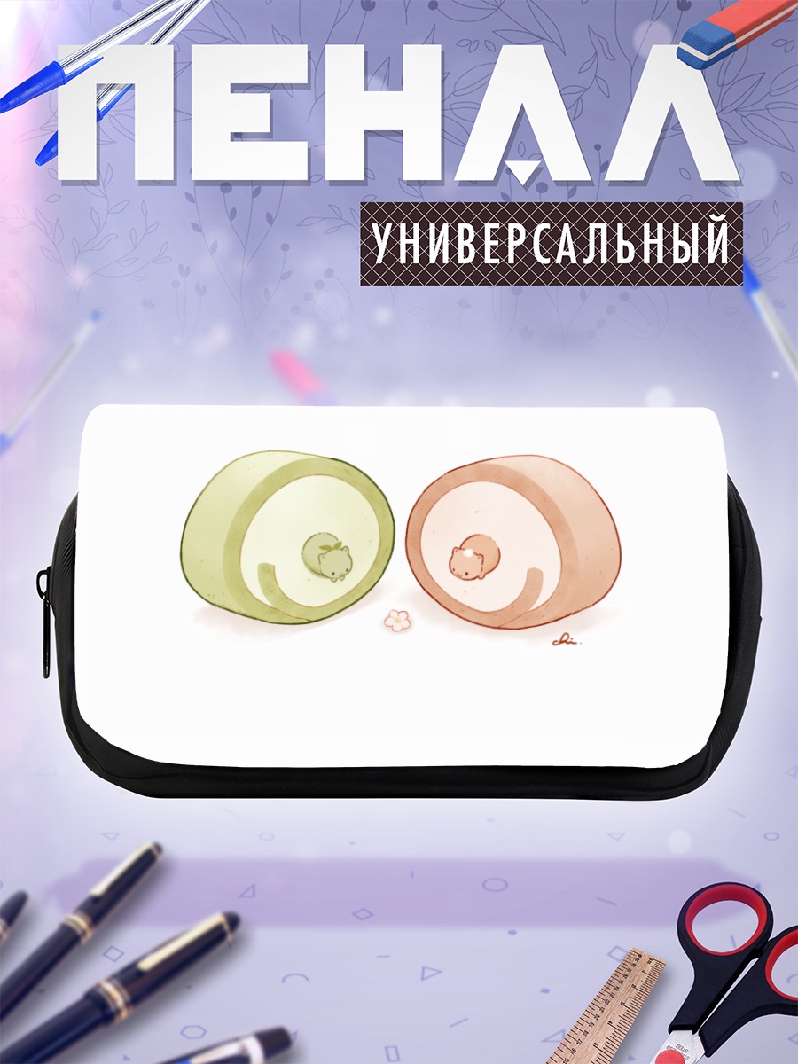 Пенал-косметичка Котики в десертах