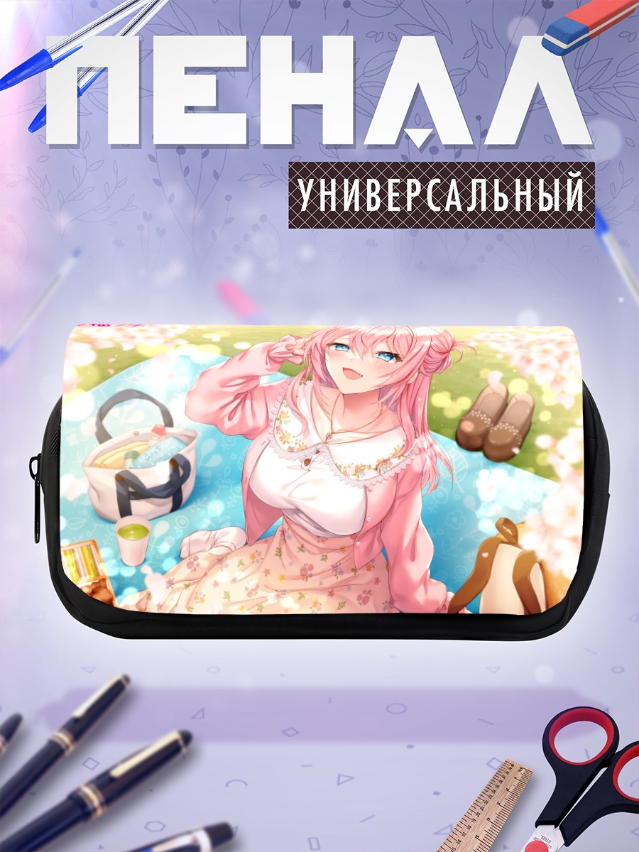 Пенал-косметичка Девушка в сакуре