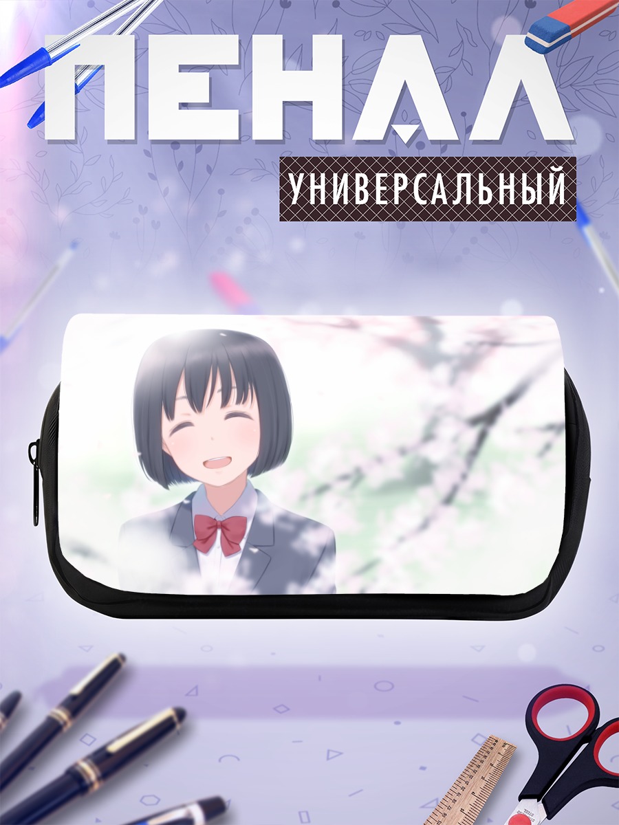 Пенал-косметичка Девушка в сакуре