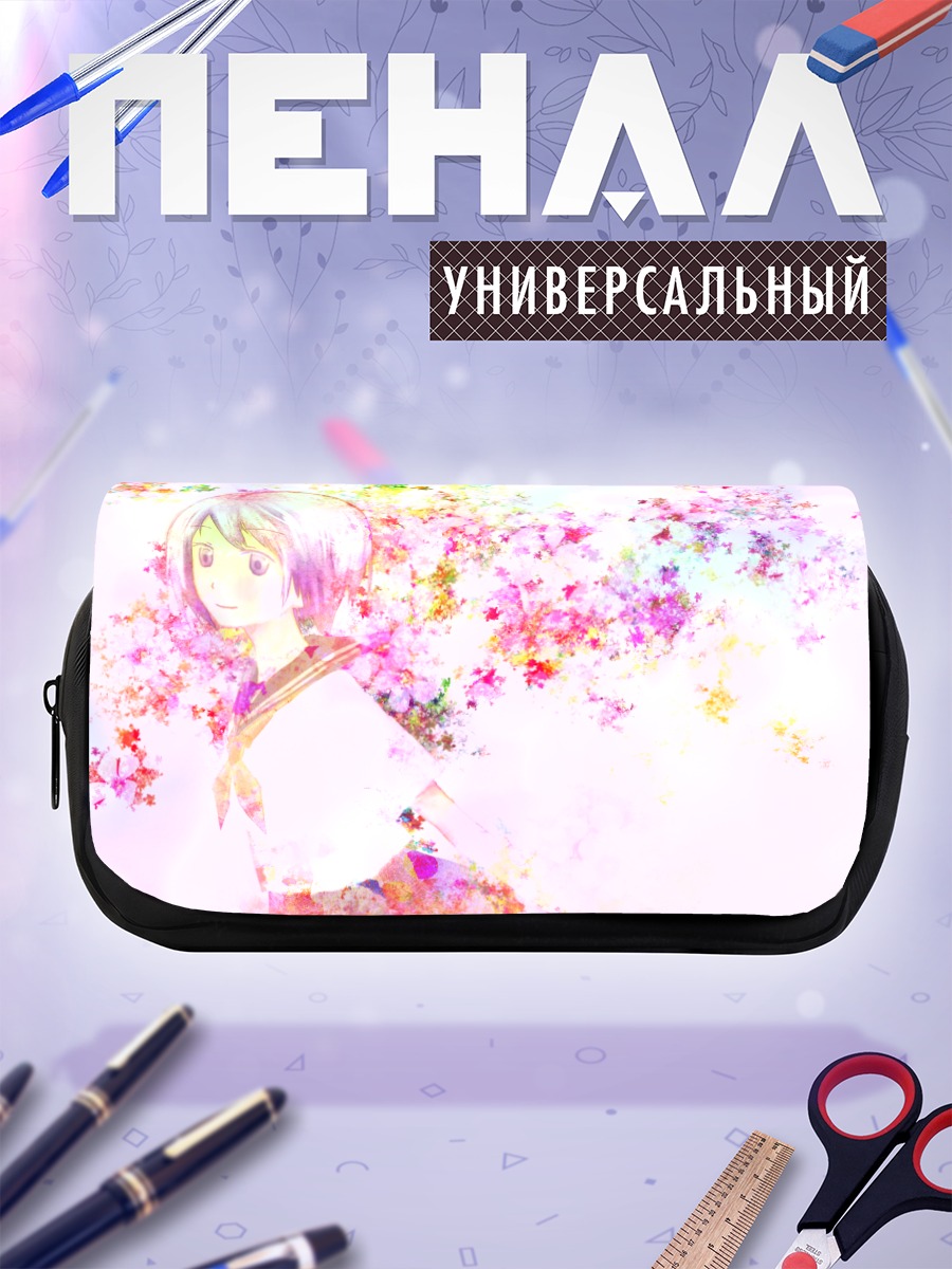 Пенал-косметичка Девушка в сакуре