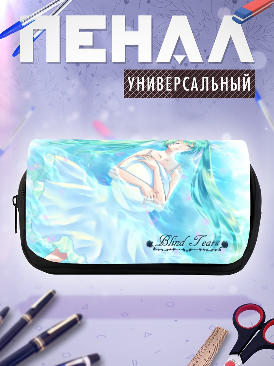 Пенал-косметичка Мику Хацунэ в белом