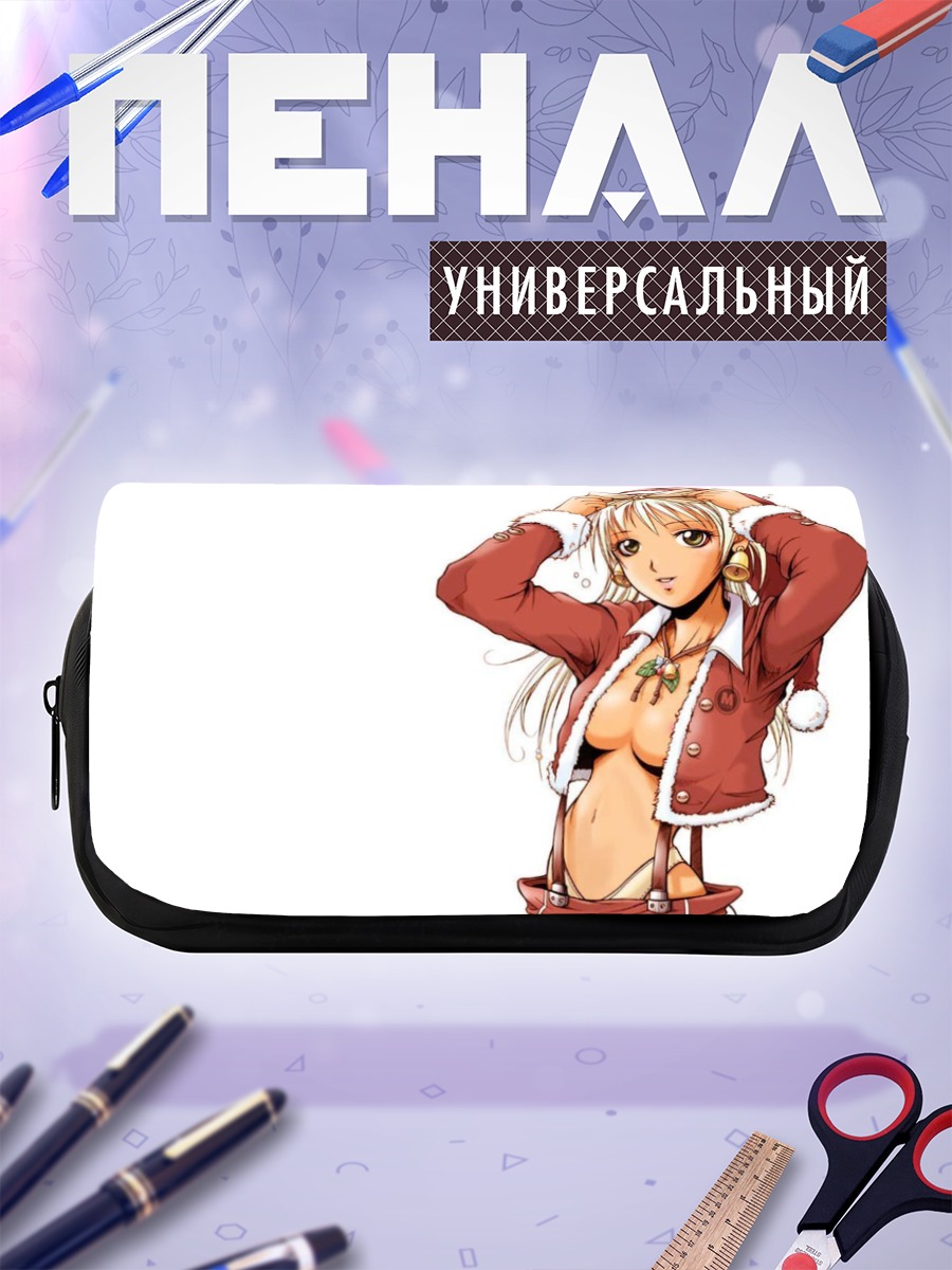 Пенал-косметичка Девушка в Санте