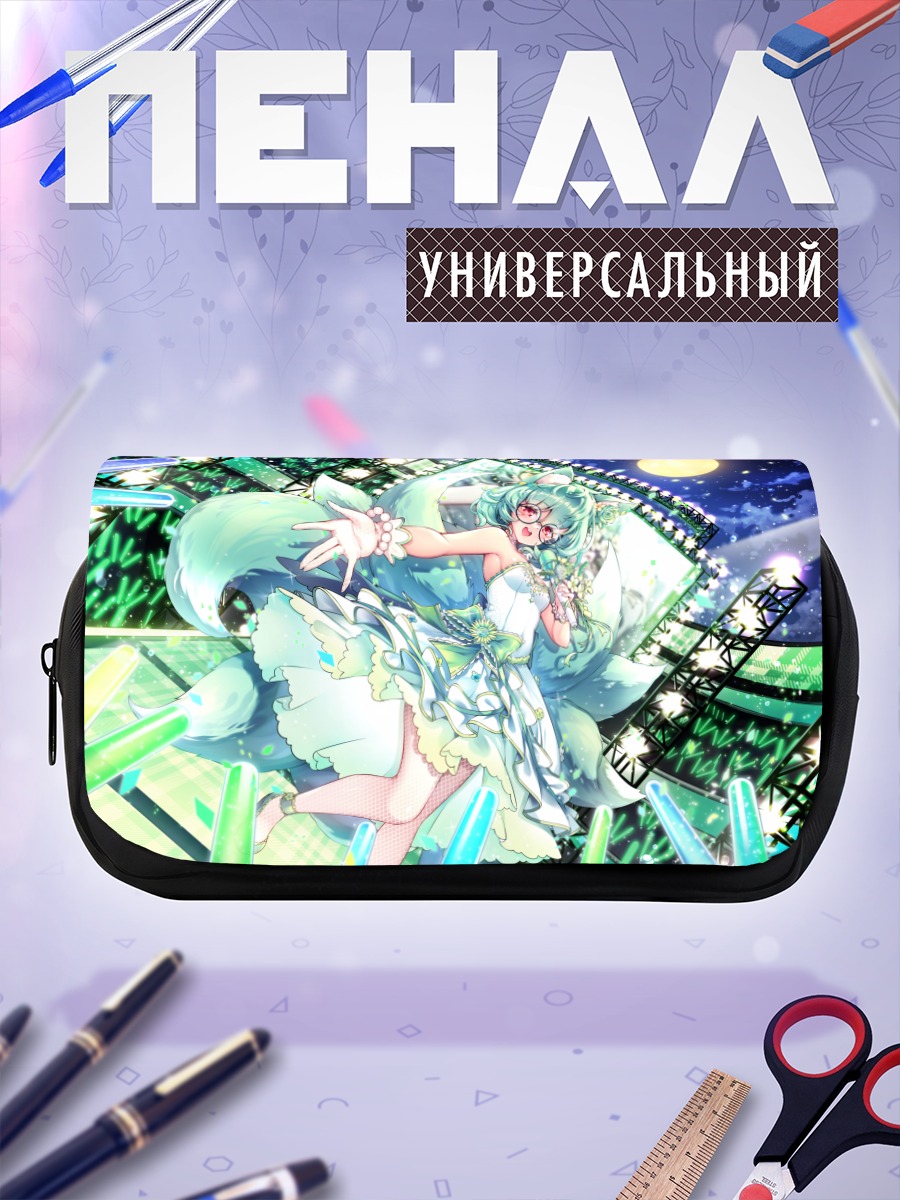 Пенал-косметичка Лисица в цветах