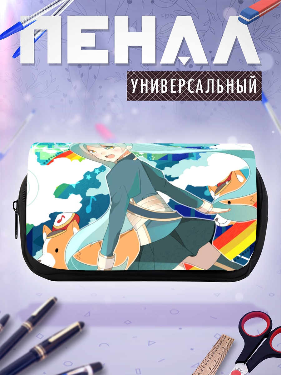 Пенал-косметичка Мику Хацунэ с собаками