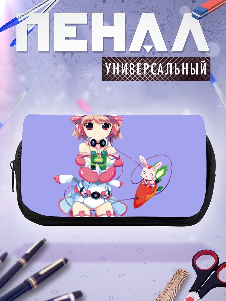 Пенал-косметичка Девочка в наушниках
