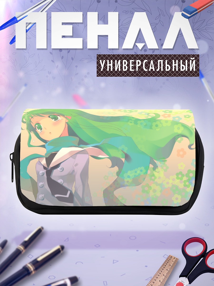 Пенал-косметичка Мику Хацунэ в цветах