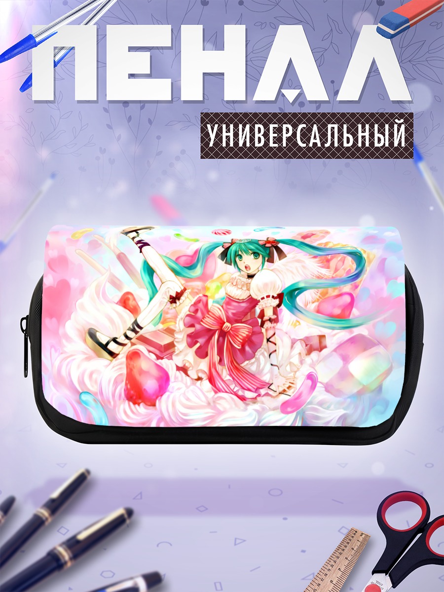 Пенал-косметичка Мику Хацунэ в сладостях
