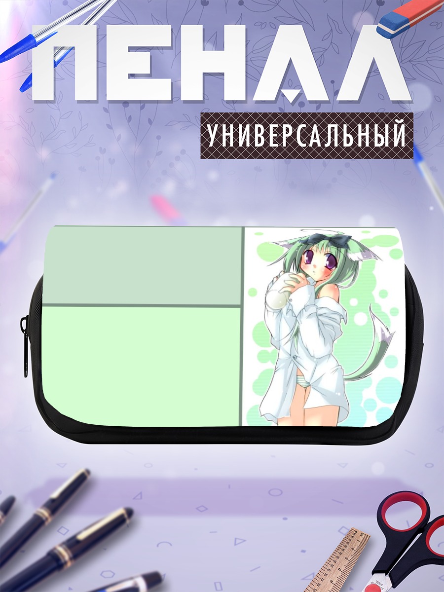Пенал-косметичка Кошкодевочка с зелеными волосами