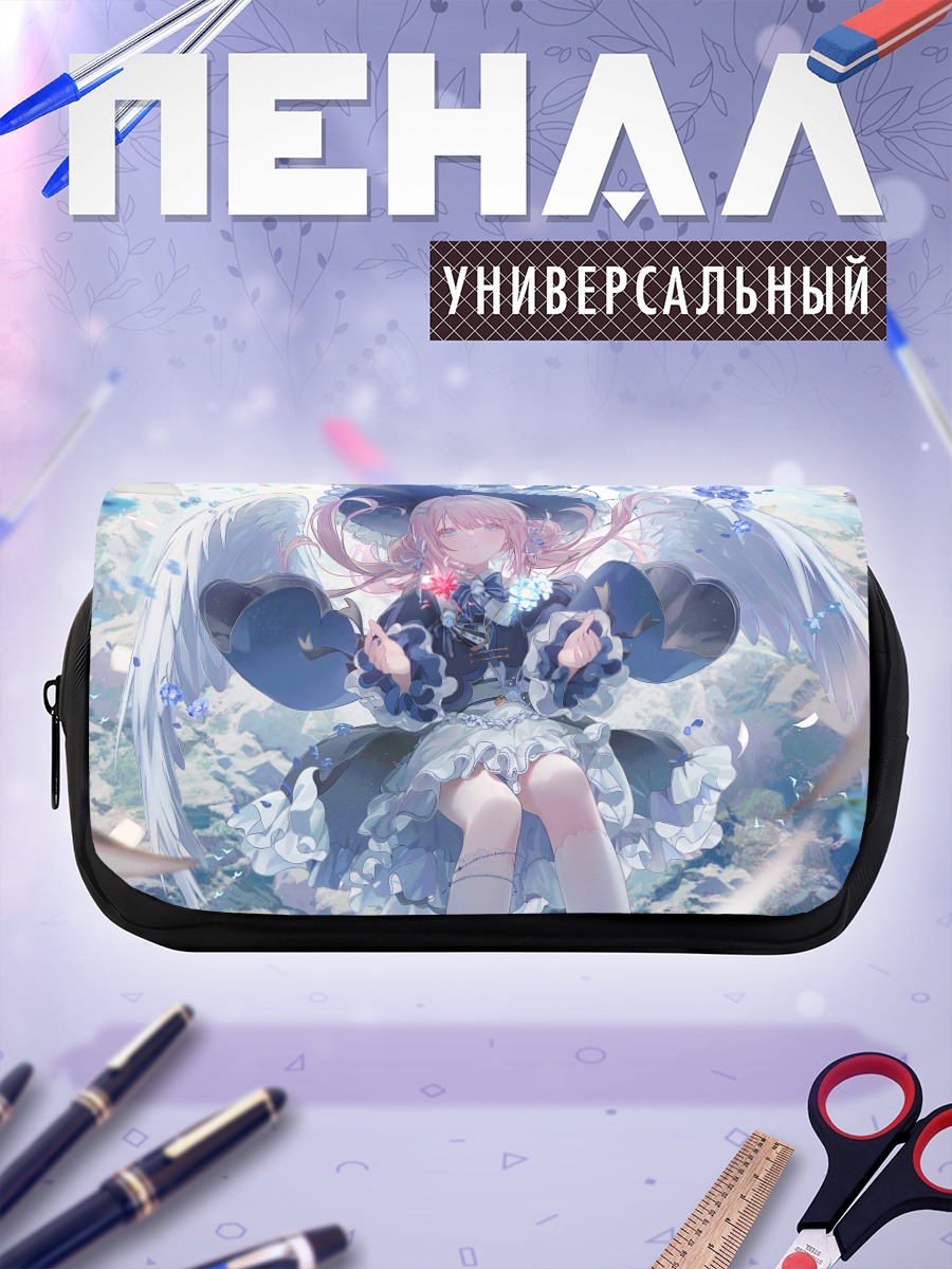 Пенал-косметичка Магическая девушка в цветах