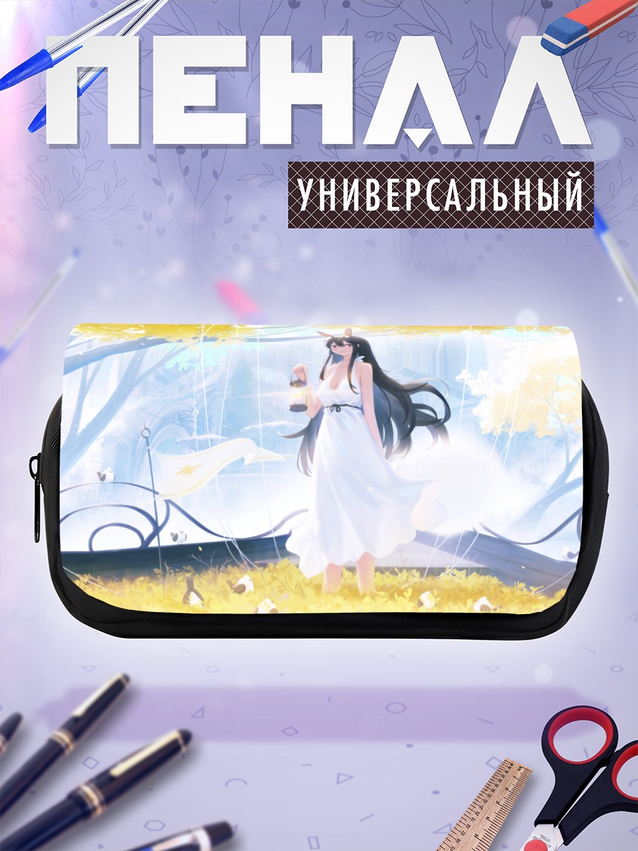 Пенал-косметичка Девушка-зайчик осенью