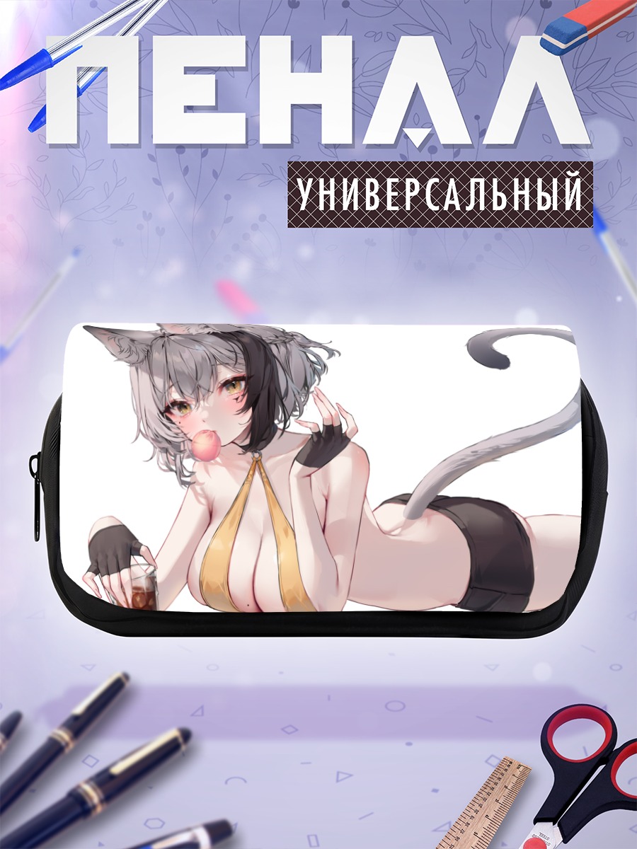 Пенал-косметичка Кошкодевочка с конфетой