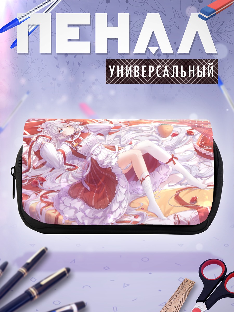 Пенал-косметичка Кошкодевочка в цветах