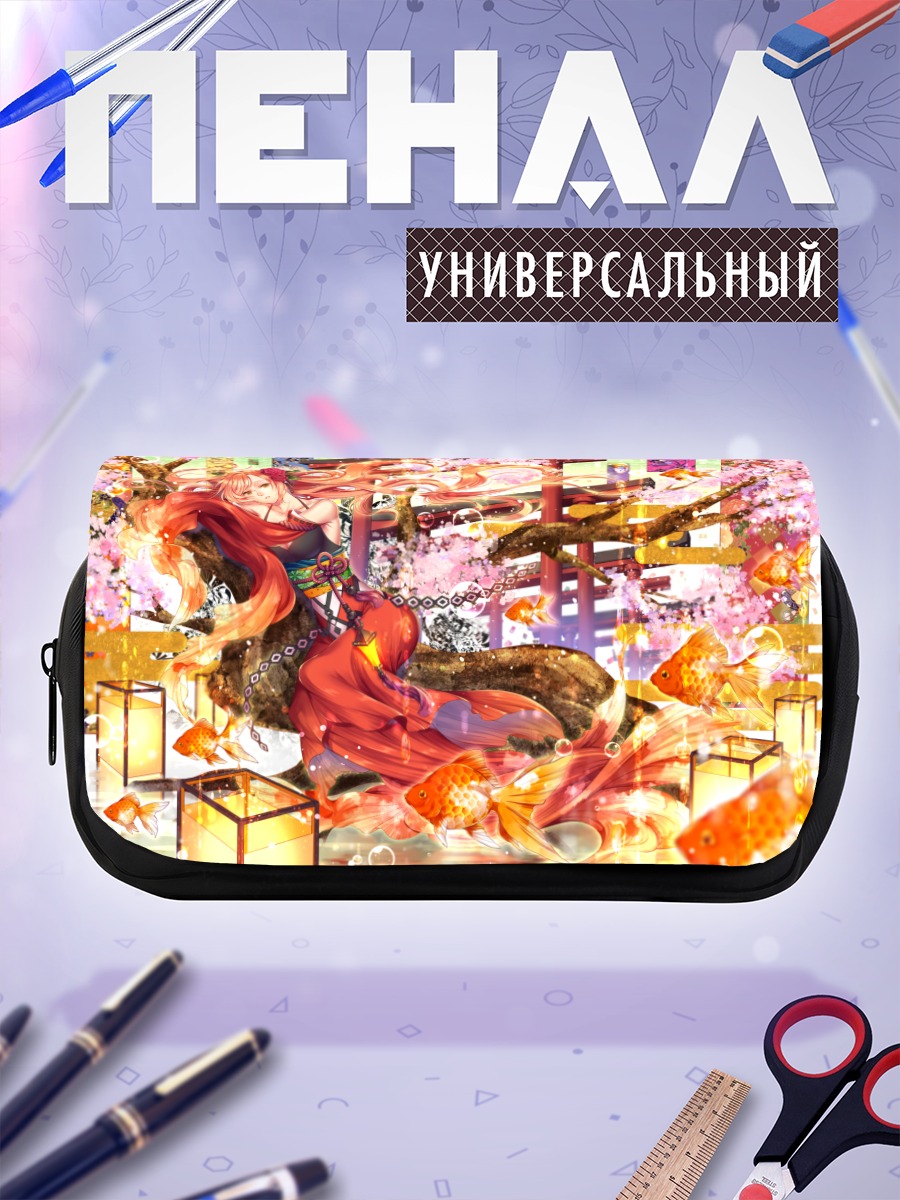 Пенал-косметичка Девушка в сакуре