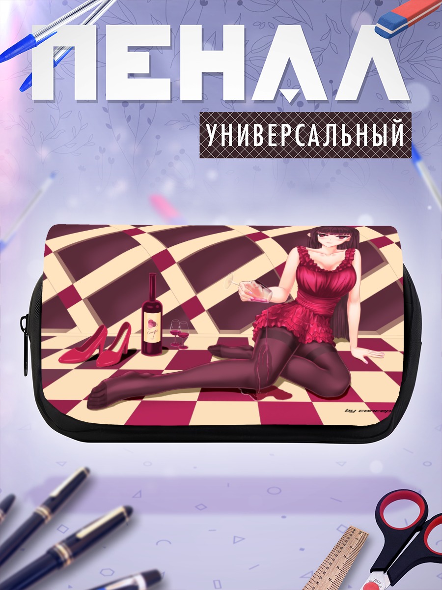 Пенал-косметичка Девушка в красном