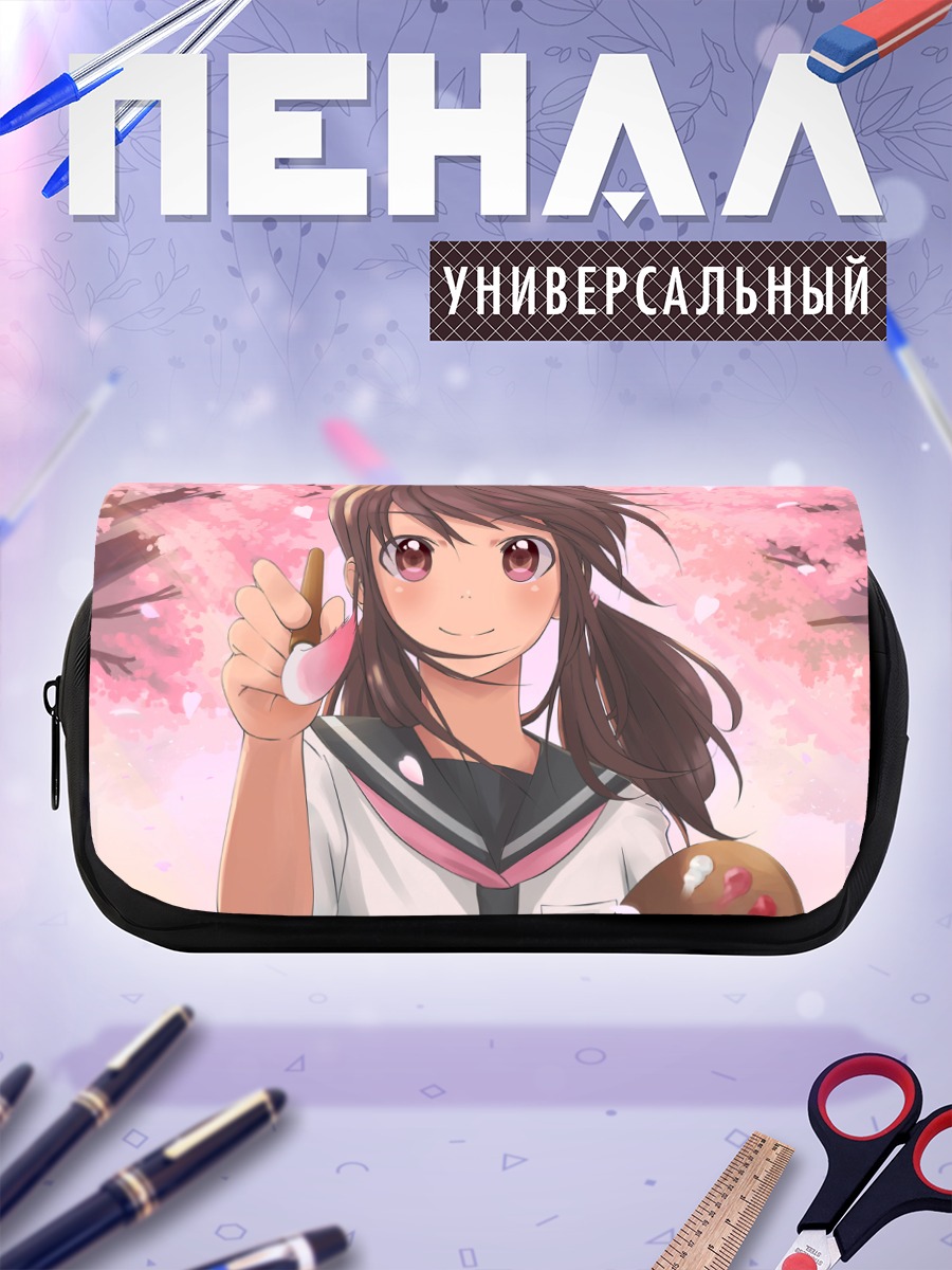 Пенал-косметичка Девушка в сакуре