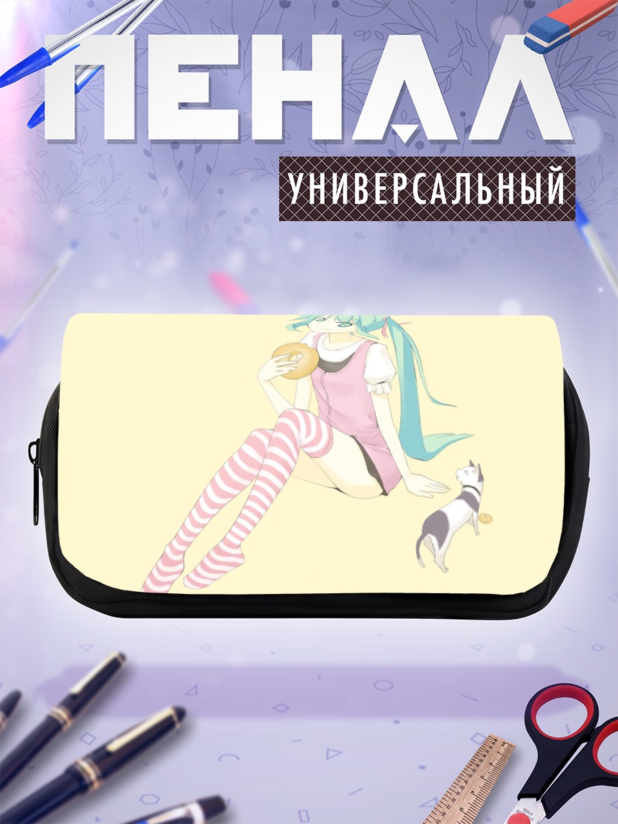 Пенал-косметичка Мику Хацунэ с пончиком