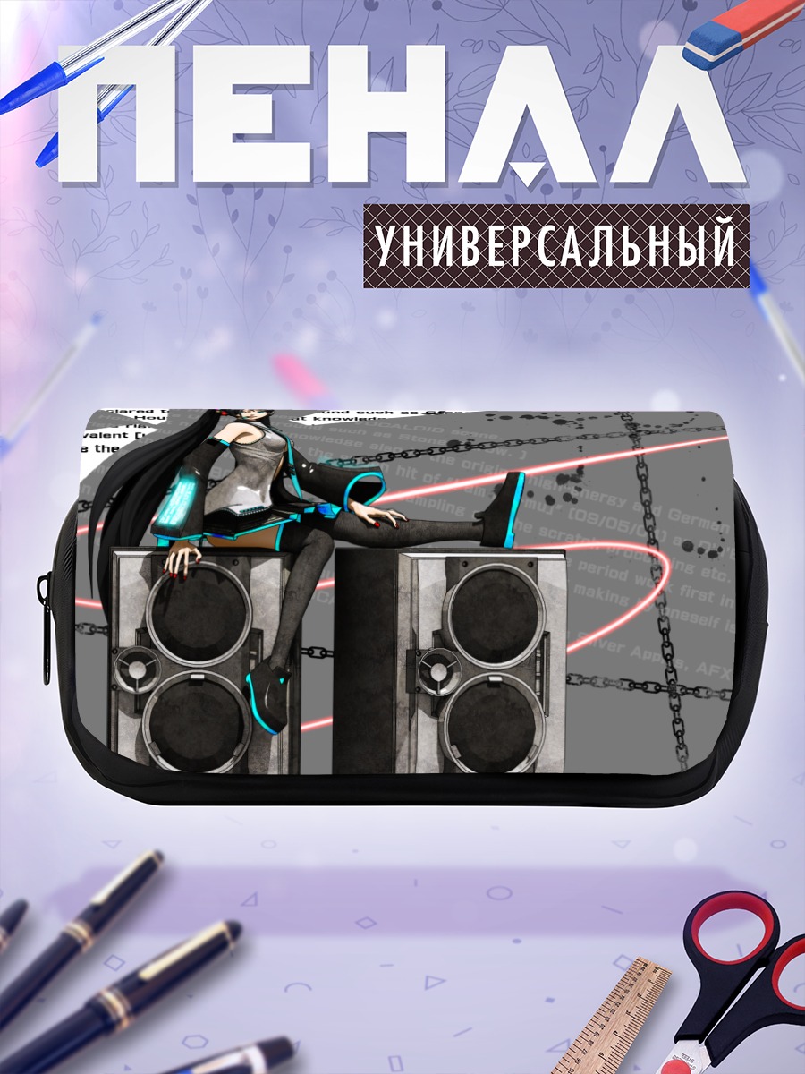 Пенал-косметичка Мику Хацунэ на колонках