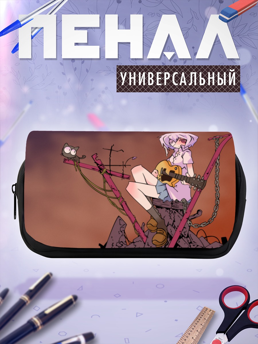 Пенал-косметичка Рей Аянами с гитарой