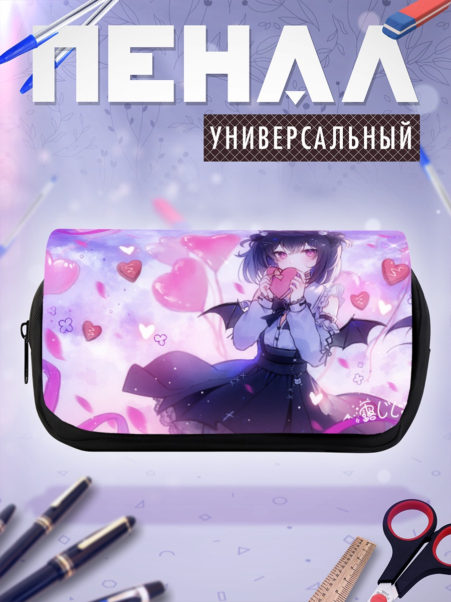 Пенал-косметичка Девочка в сердцах