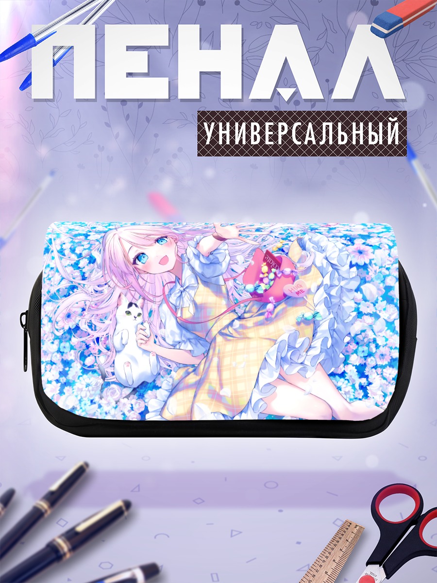 Пенал-косметичка Юру Цукисэ в цветах