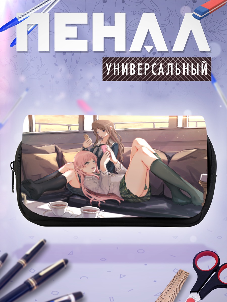 Пенал-косметичка Чихая и Соё в кафе