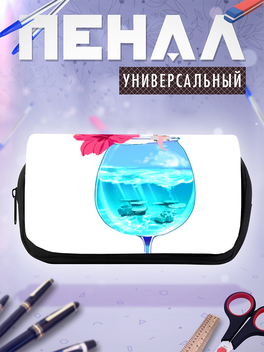 Пенал-косметичка Пингвин в коктейле