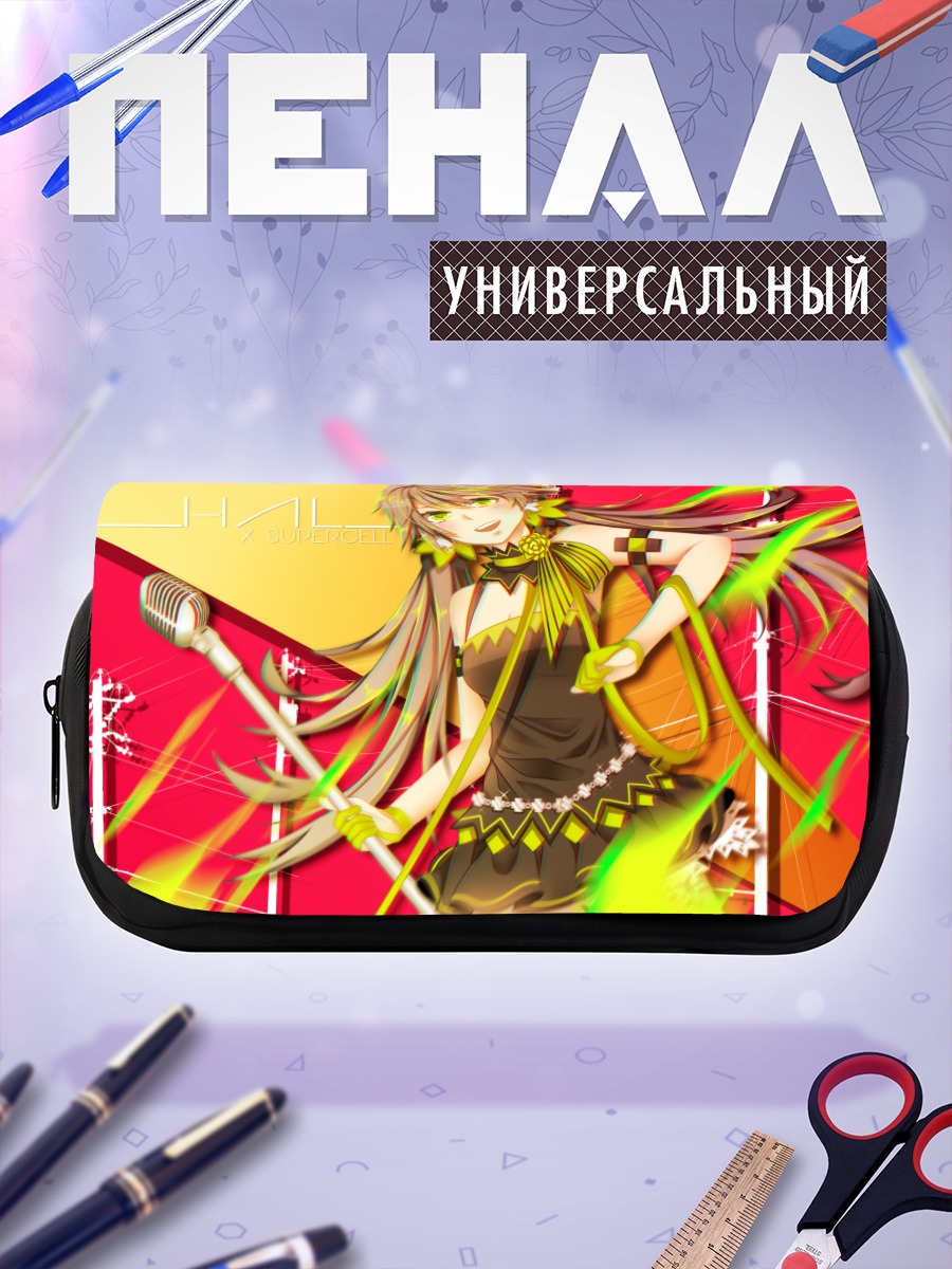 Пенал-косметичка Мику Хацунэ с микрофоном