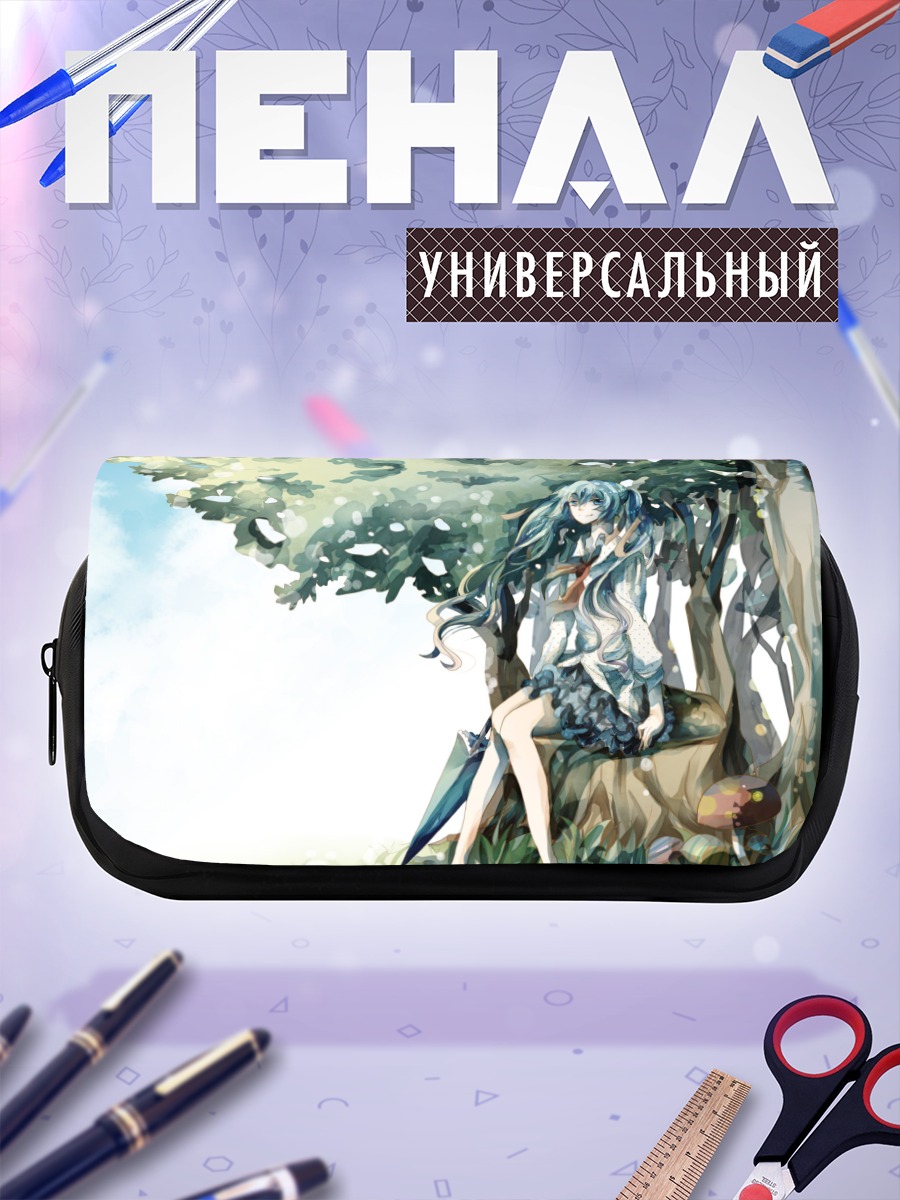 Пенал-косметичка Мику Хацунэ в лесу