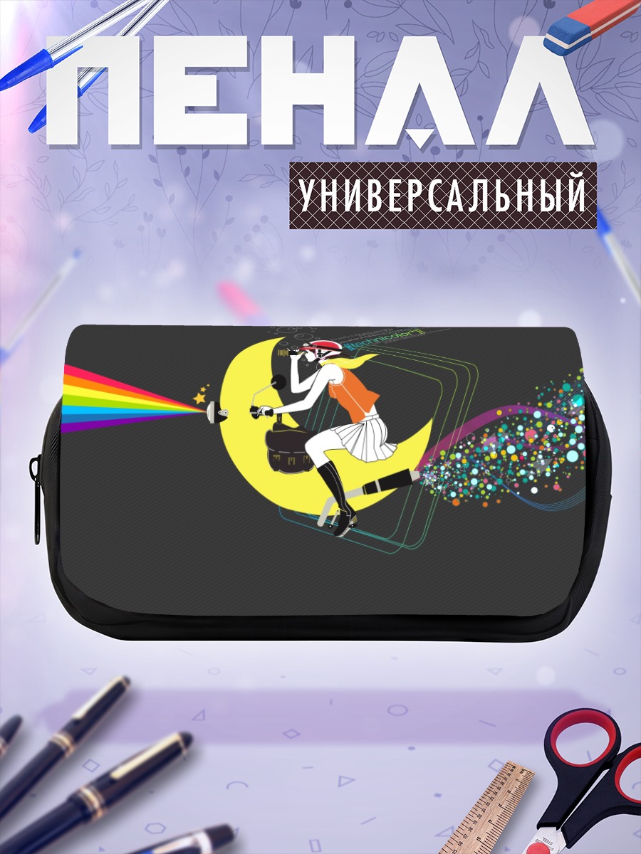 Пенал-косметичка Девушка на луне