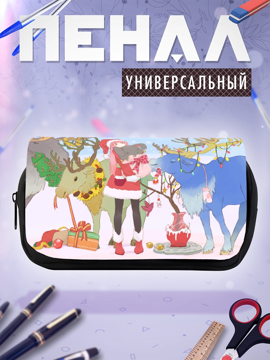 Пенал-косметичка Мику Хацунэ с оленями