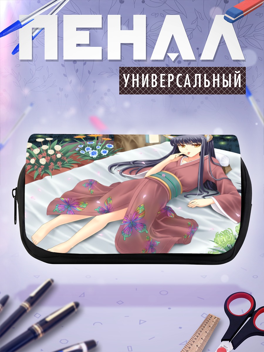 Пенал-косметичка Девушка-кицунэ в кимоно