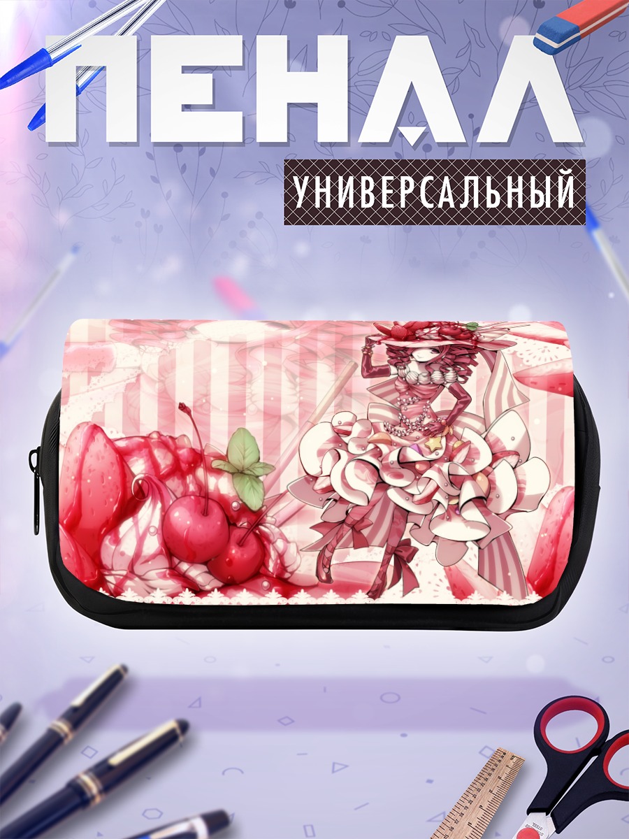 Пенал-косметичка Девушка в вишне