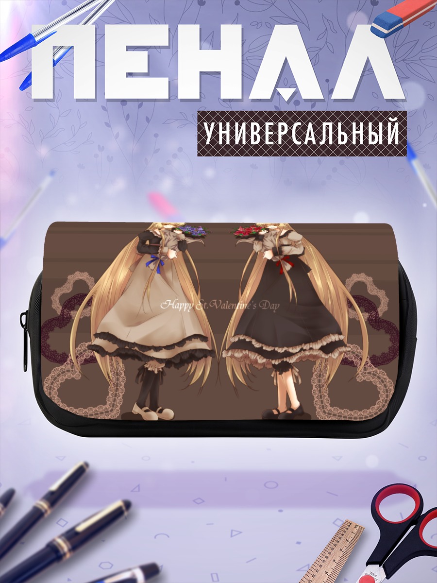 Пенал-косметичка Чихо и Чисэ с цветами
