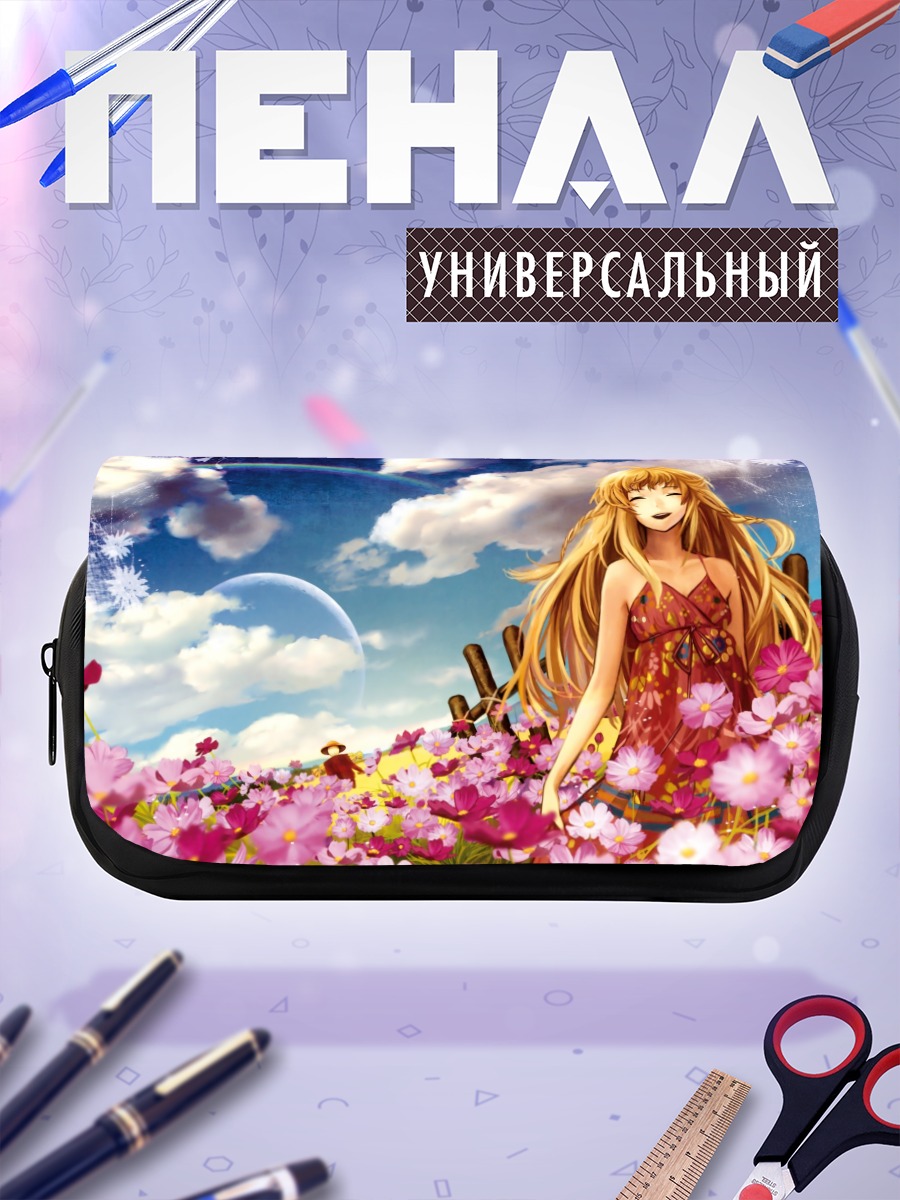 Пенал-косметичка Девушка в цветах