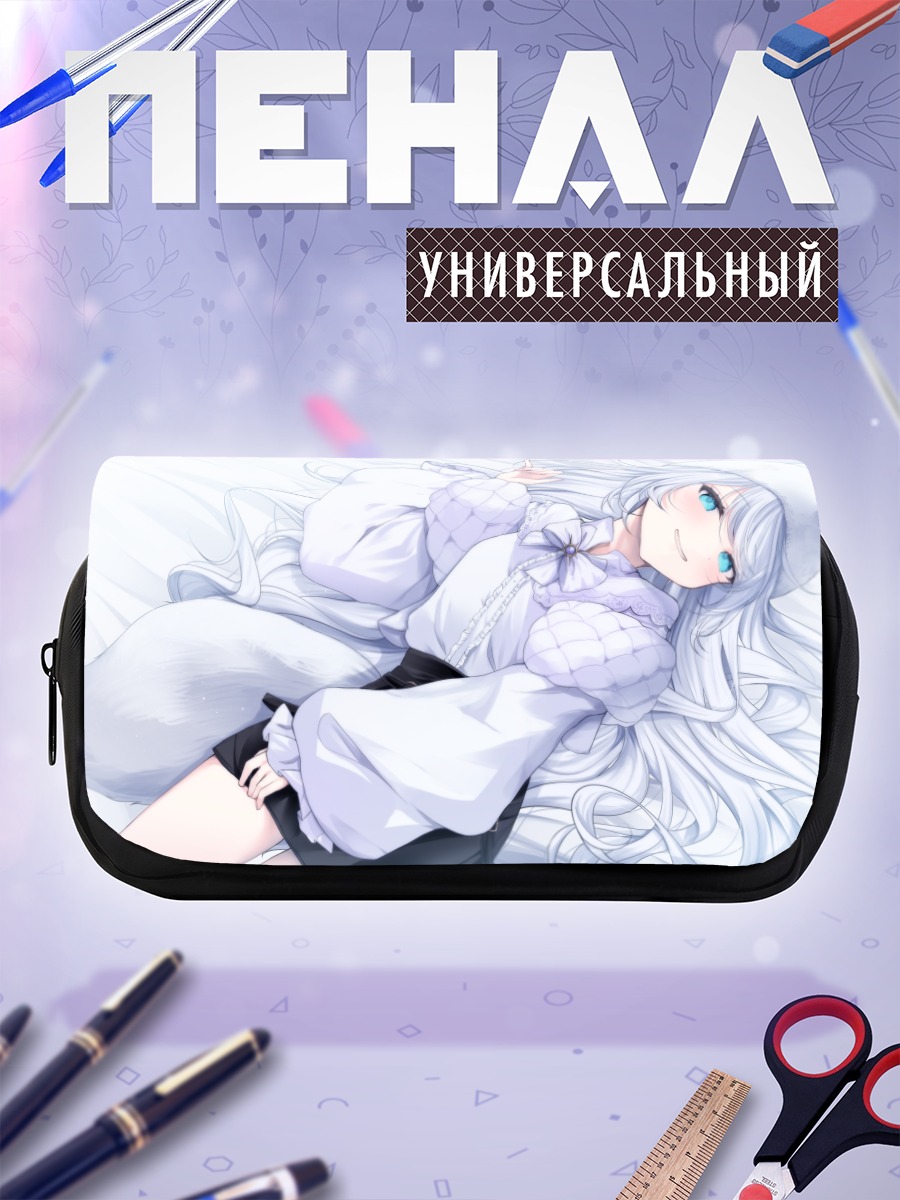 Пенал-косметичка Девушка-лиса в цветах