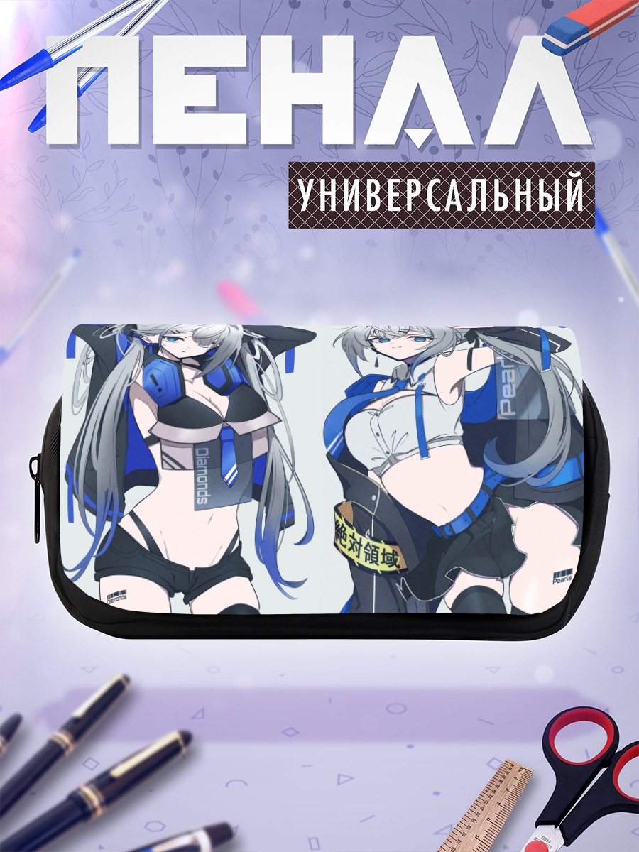 Пенал-косметичка Девушка в наушниках