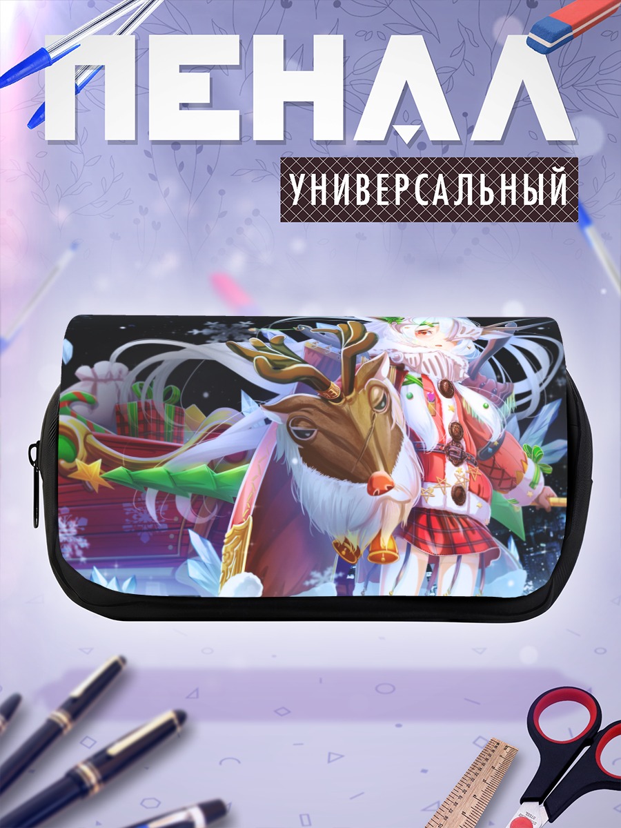 Пенал-косметичка Девочка в костюме Санты