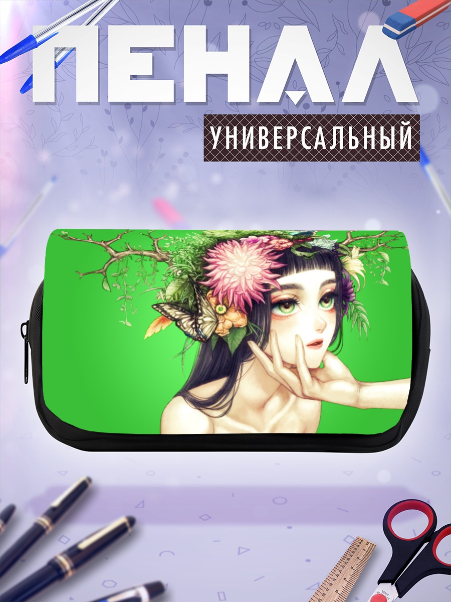 Пенал-косметичка Лесная нимфа с цветами