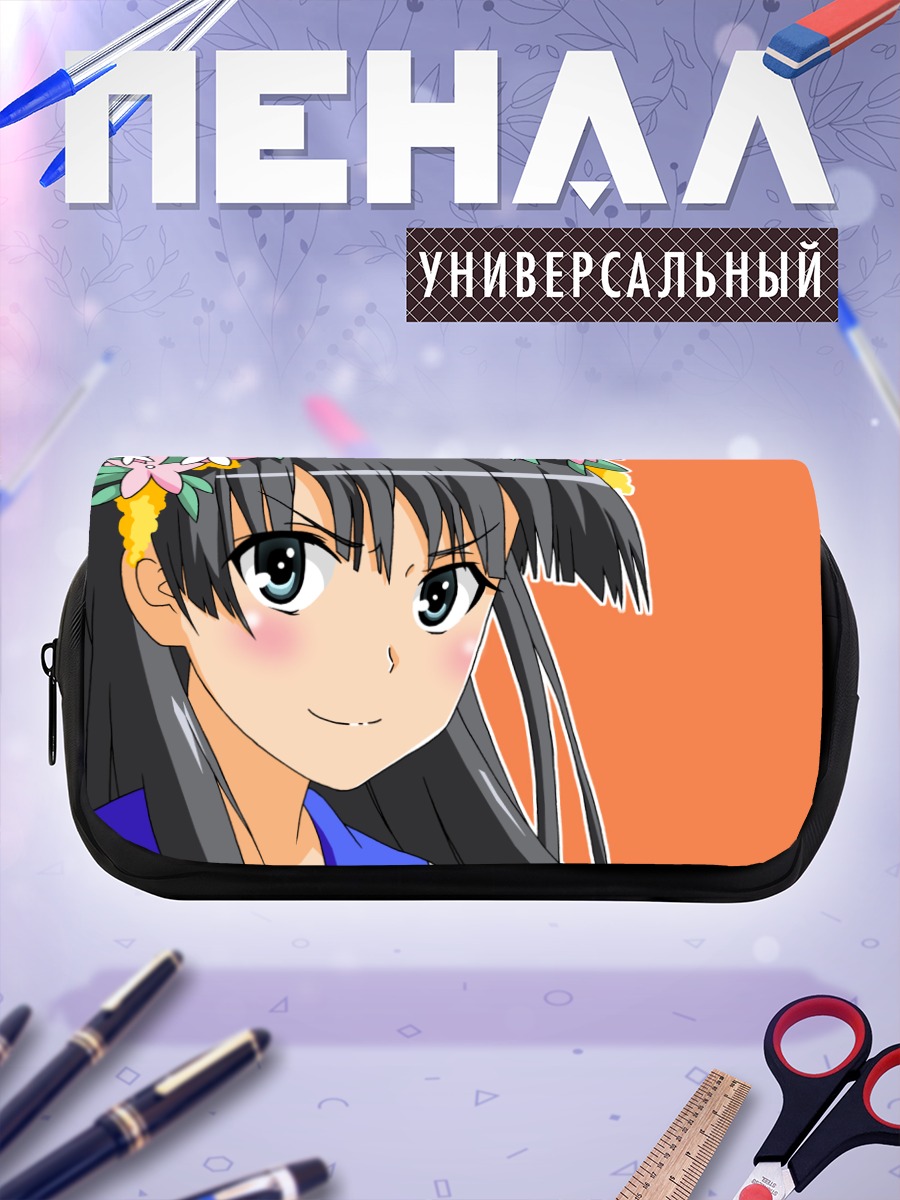 Пенал-косметичка Руико Сатэн в цветах