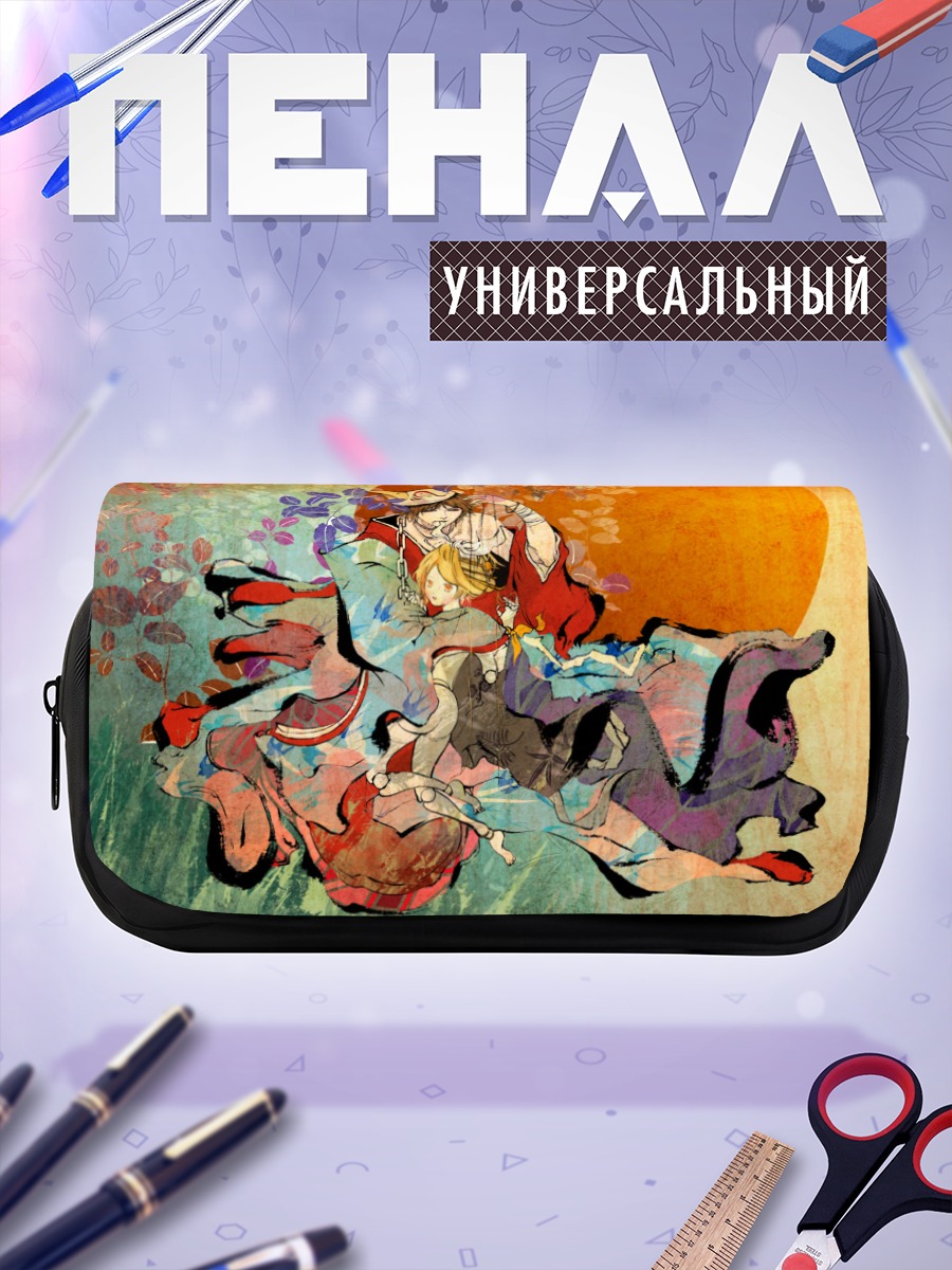 Пенал-косметичка Рин Кагамин в цветах
