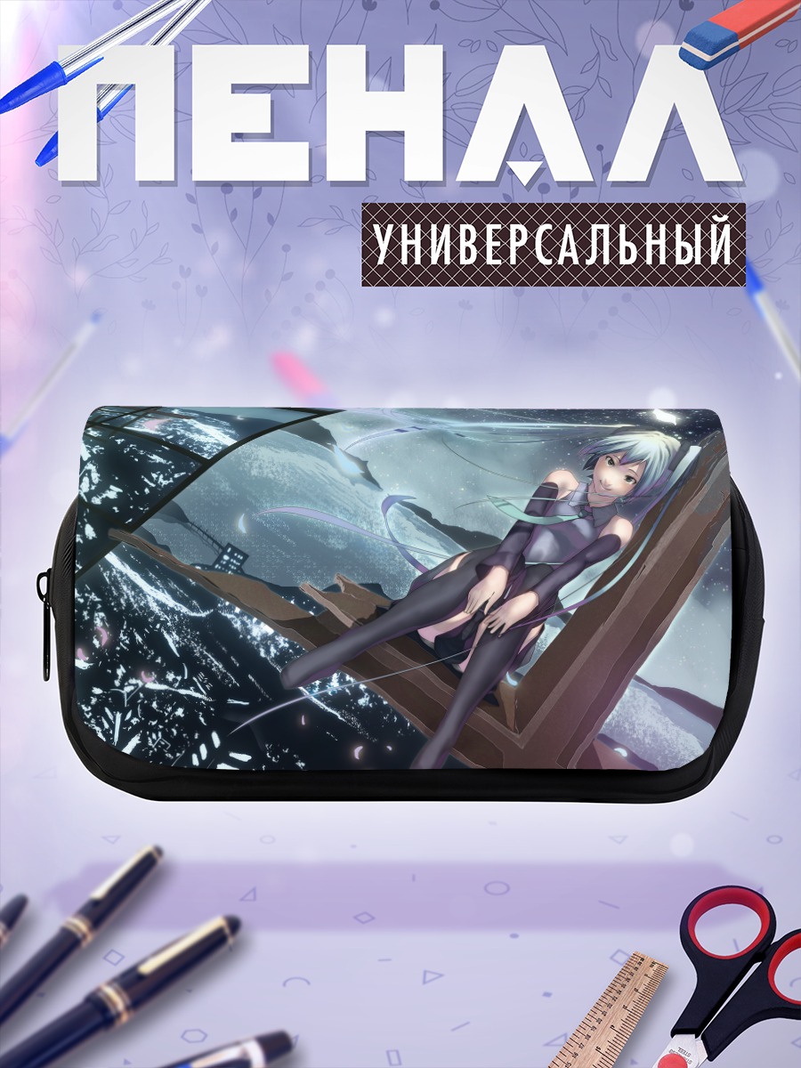 Пенал-косметичка Мику Хацунэ под дождем