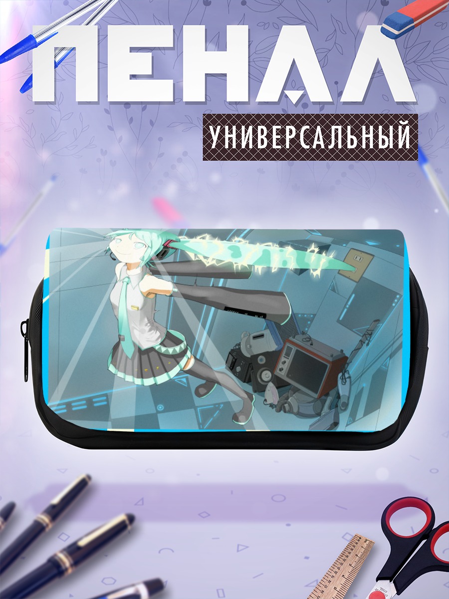 Пенал-косметичка Мику Хацунэ с луком
