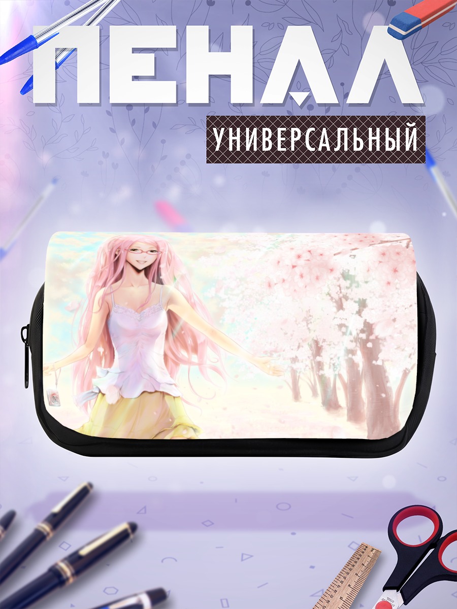 Пенал-косметичка Девушка в сакуре