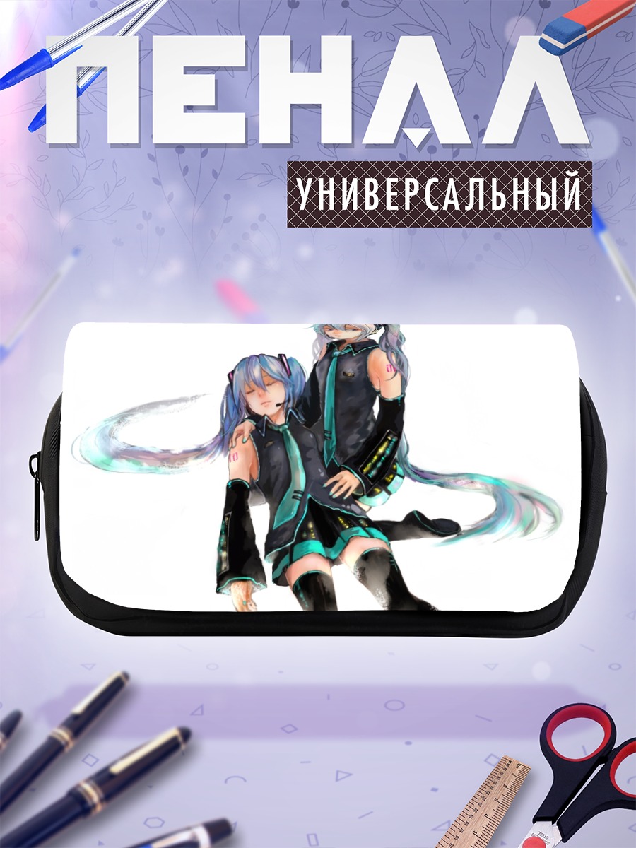 Пенал-косметичка Мику Хацунэ в черном