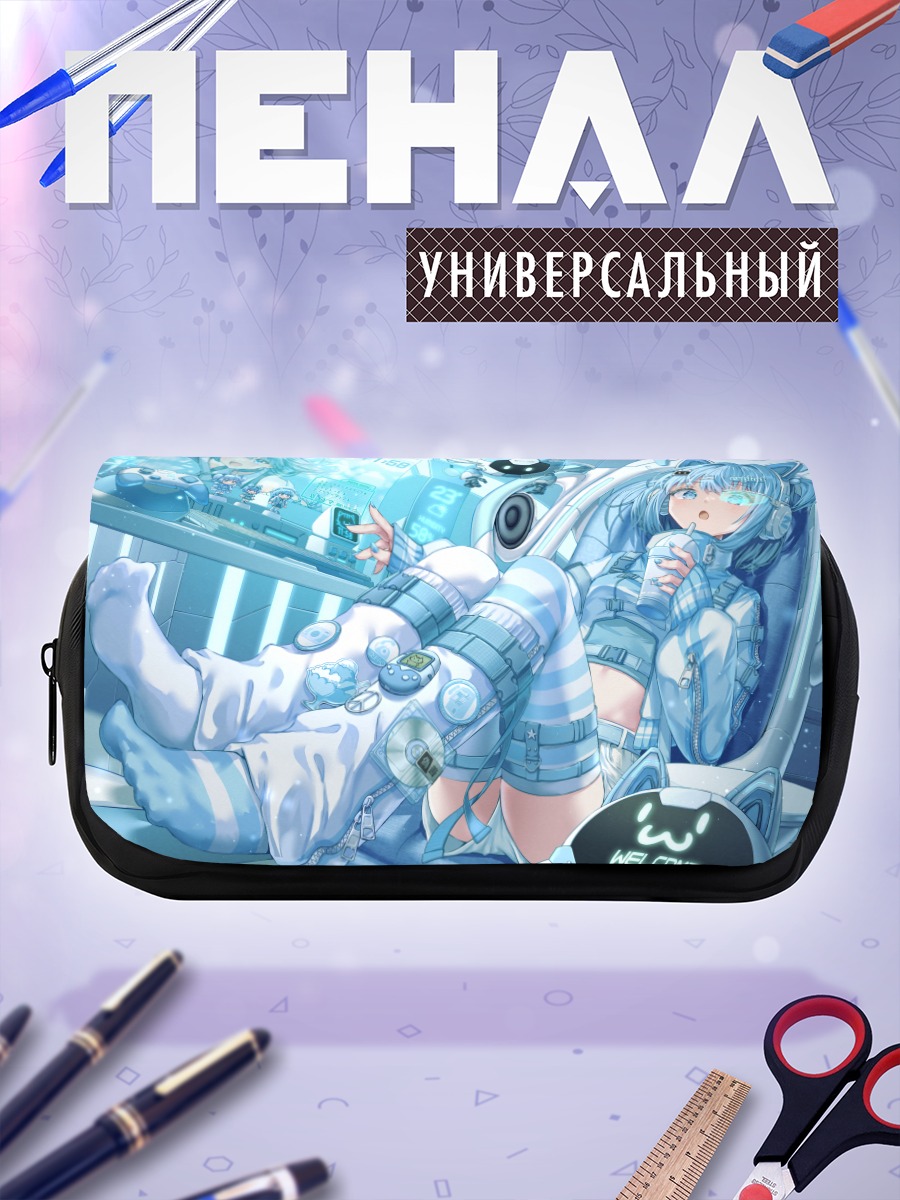 Пенал-косметичка Мику Хацунэ в гейминге