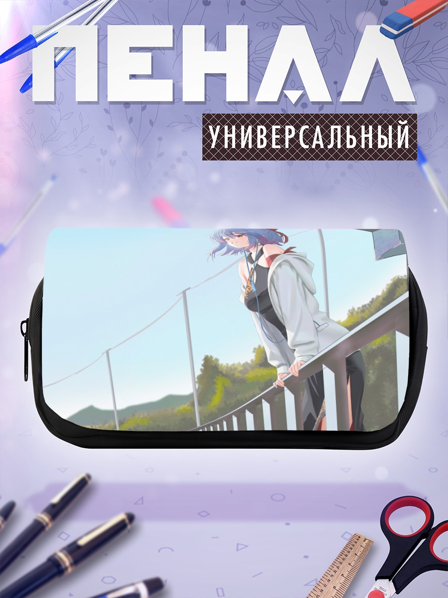 Пенал-косметичка Девушка в капюшоне