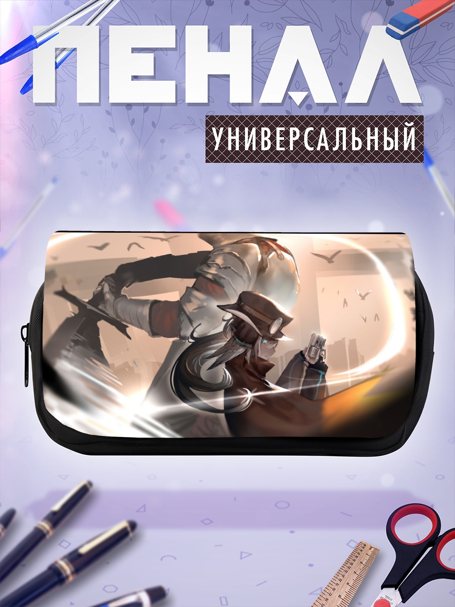 Пенал-косметичка Таинственный силуэт в шляпе