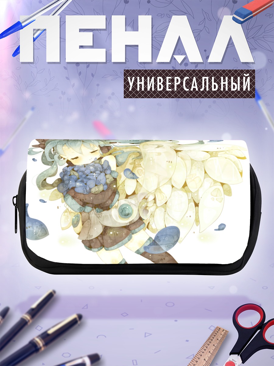 Пенал-косметичка Мику Хацунэ с цветами