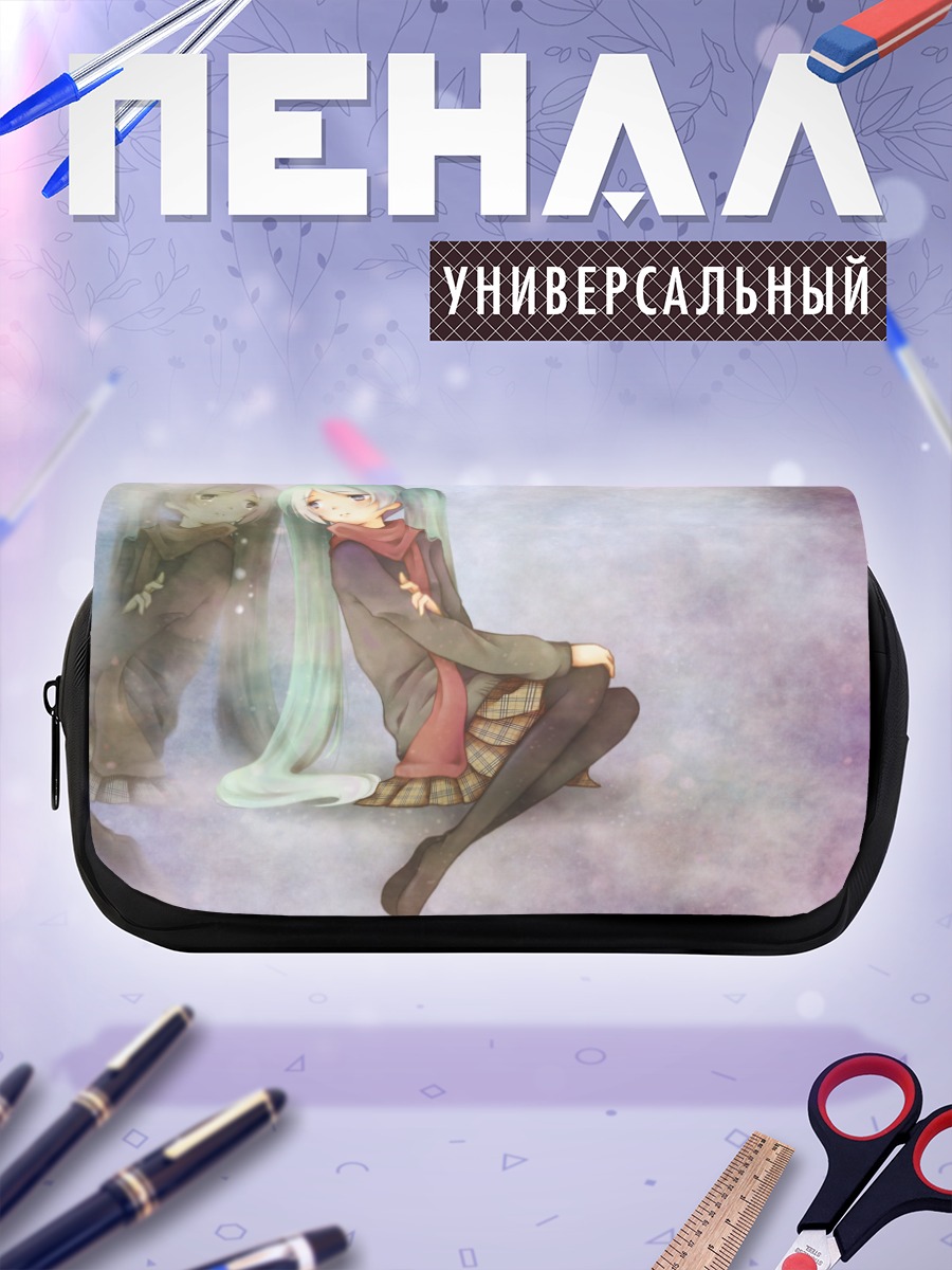 Пенал-косметичка Мику Хацунэ в шарфе